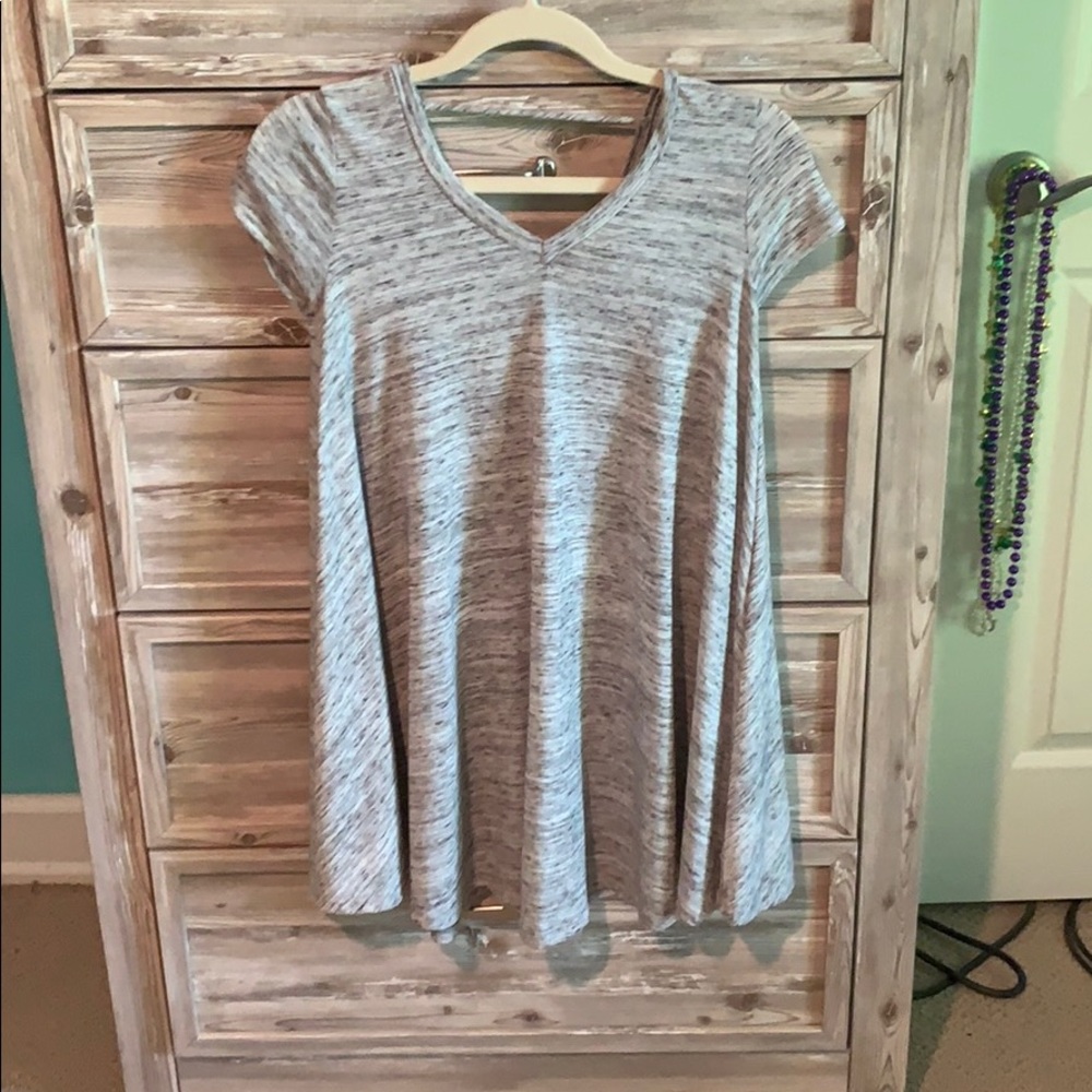 Gray flowy dress